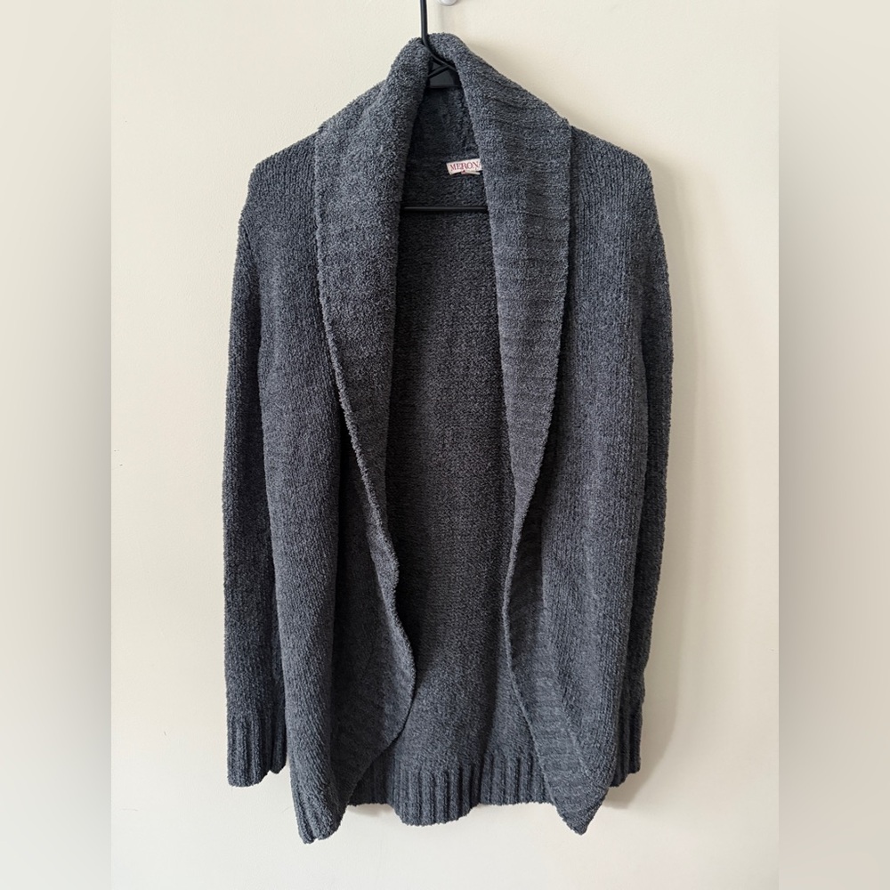 Gray Cardigan Sweater